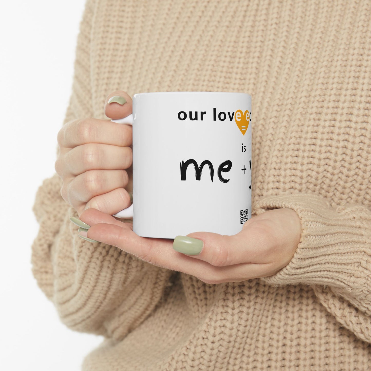OUR LOVE EQUATION me+u Ceramic Mug 11oz