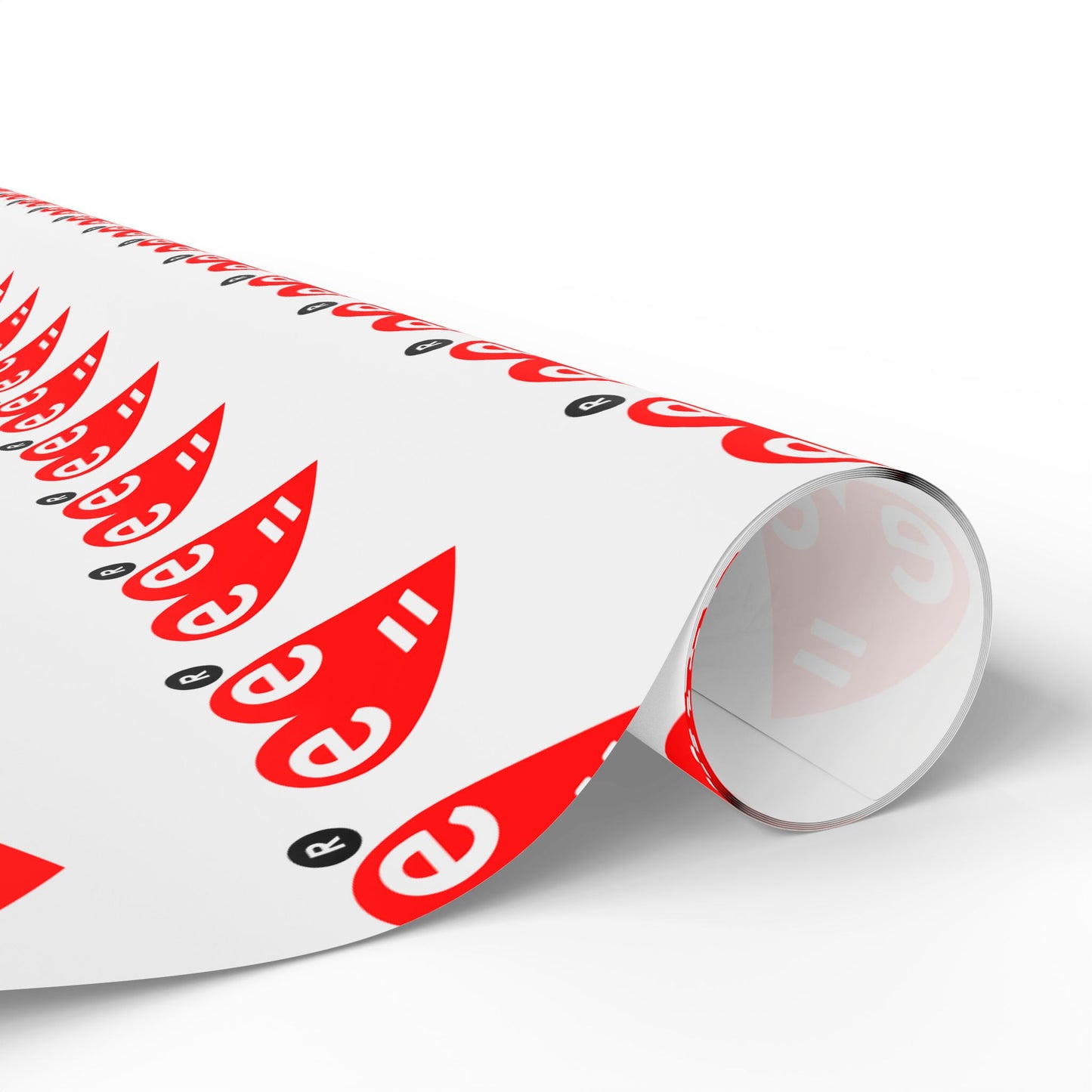 Red Heart Pattern Wrapping Paper Roll — Gift Wrap