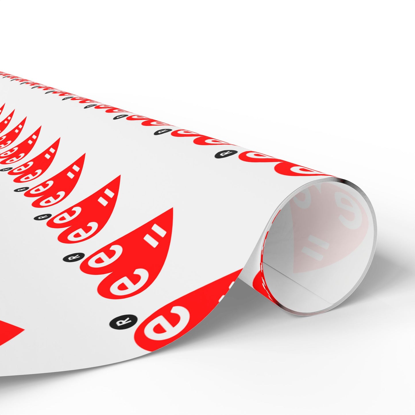 Red Heart Pattern Wrapping Paper Roll — Gift Wrap