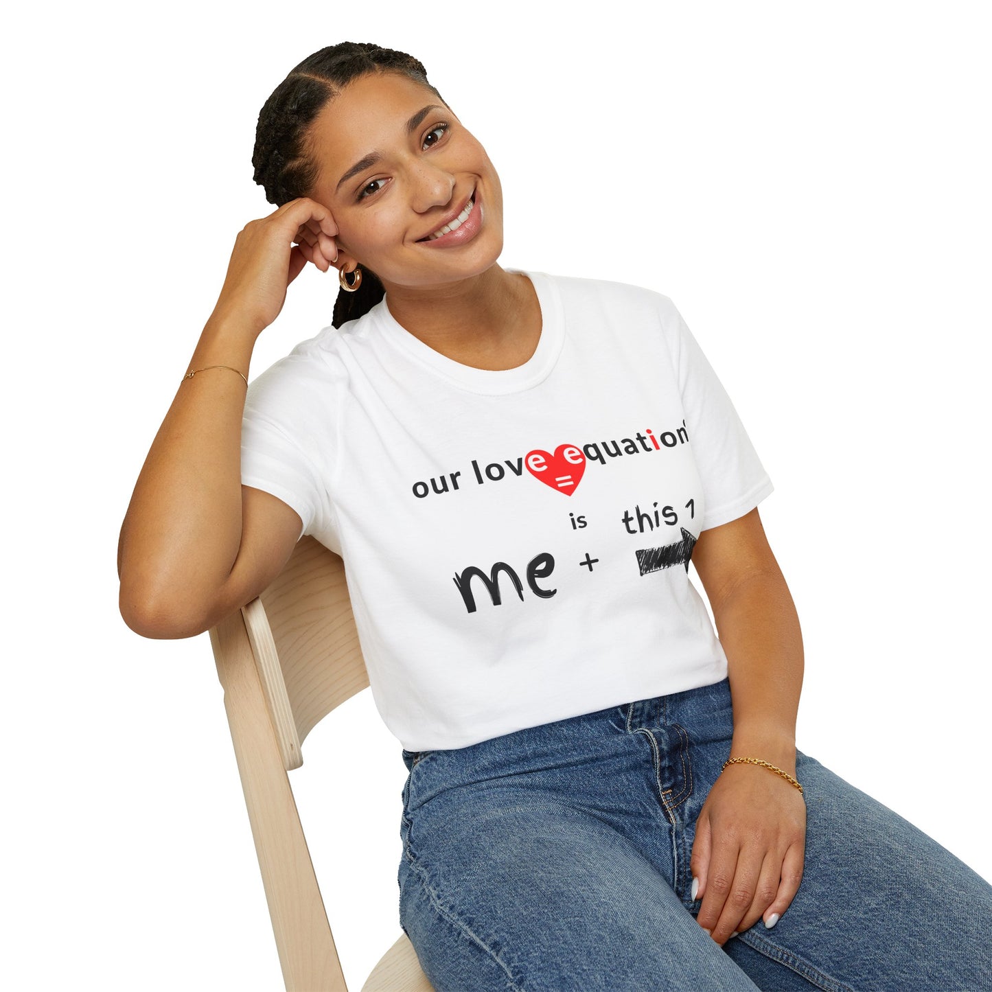 OUR LOVE EQUATION This 1 left Unisex Softstyle T-Shirt