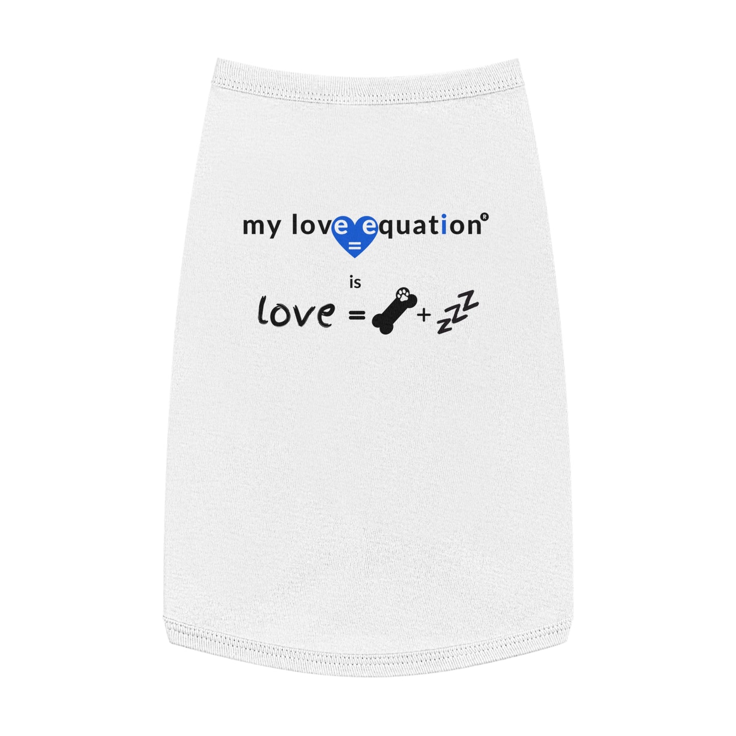 MY LOVE EQUATION Pet BLUE HEART Tank Top