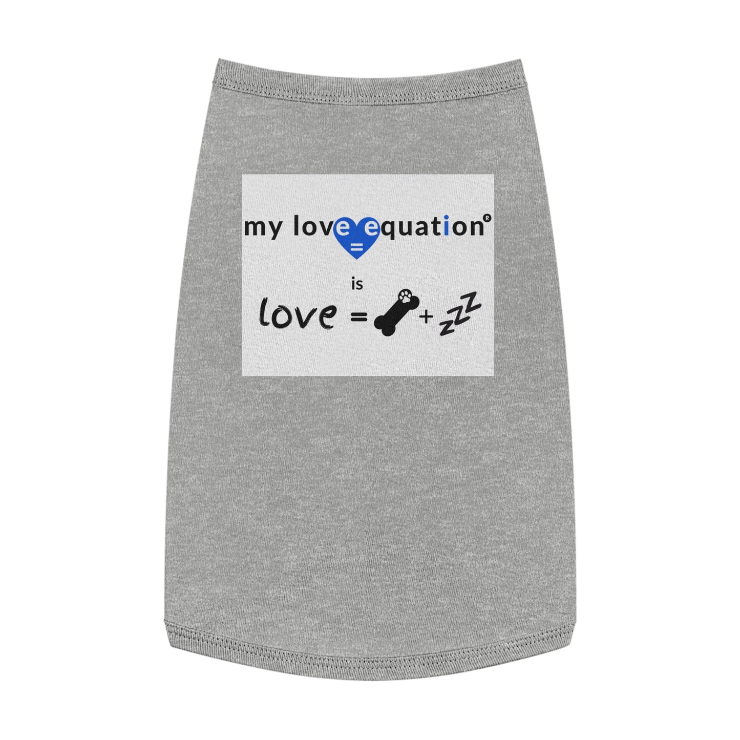 MY LOVE EQUATION Pet BLUE HEART Tank Top