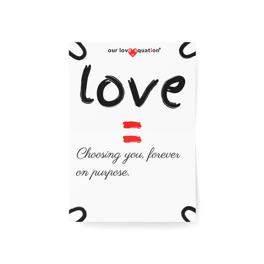 Our Love Equation - Choosing you, forever on purpose. - Creative Love Connection Cards