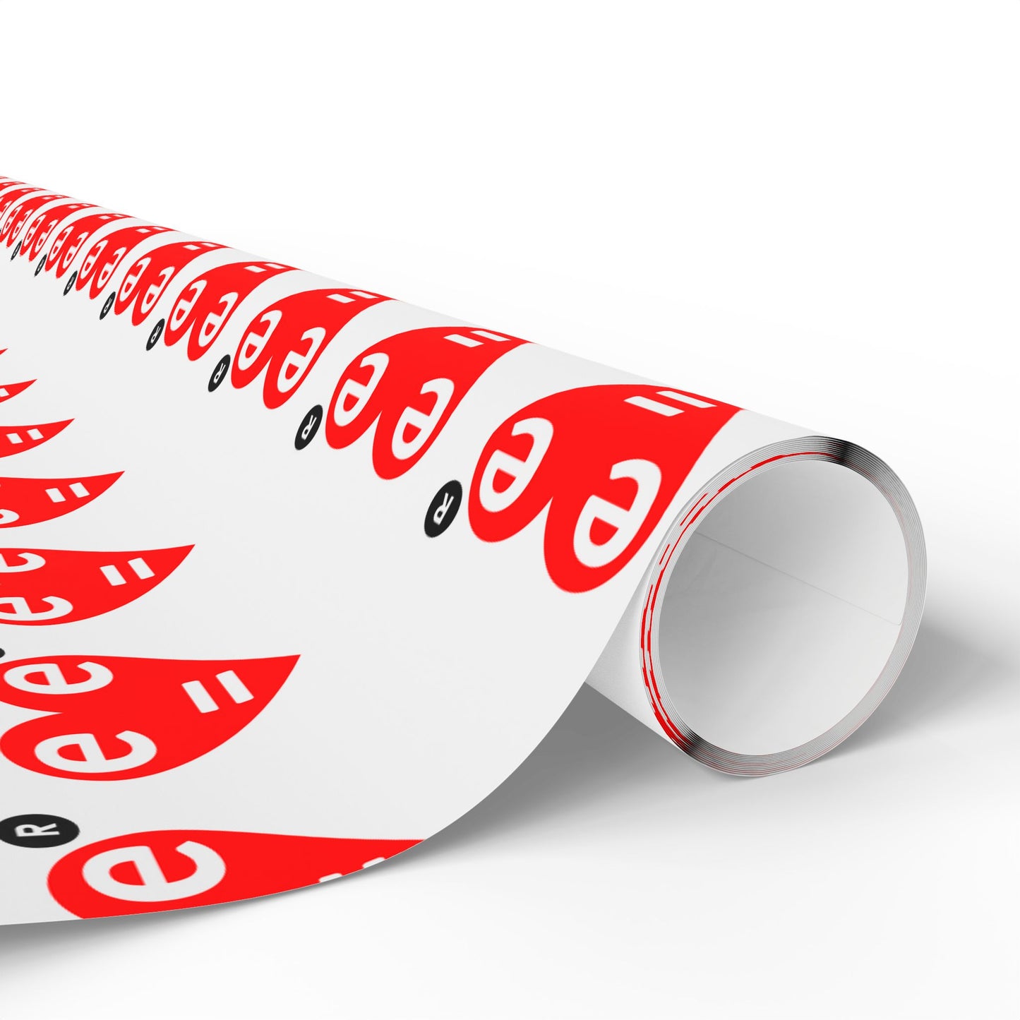 Red Heart Pattern Wrapping Paper Roll — Gift Wrap