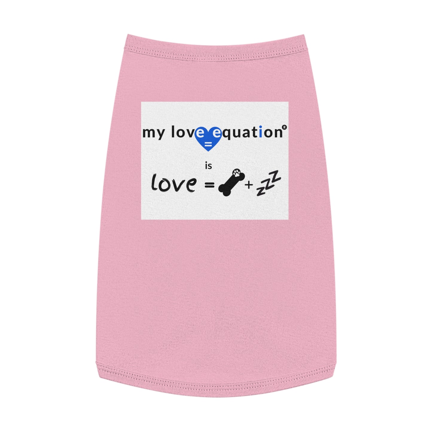 MY LOVE EQUATION Pet BLUE HEART Tank Top