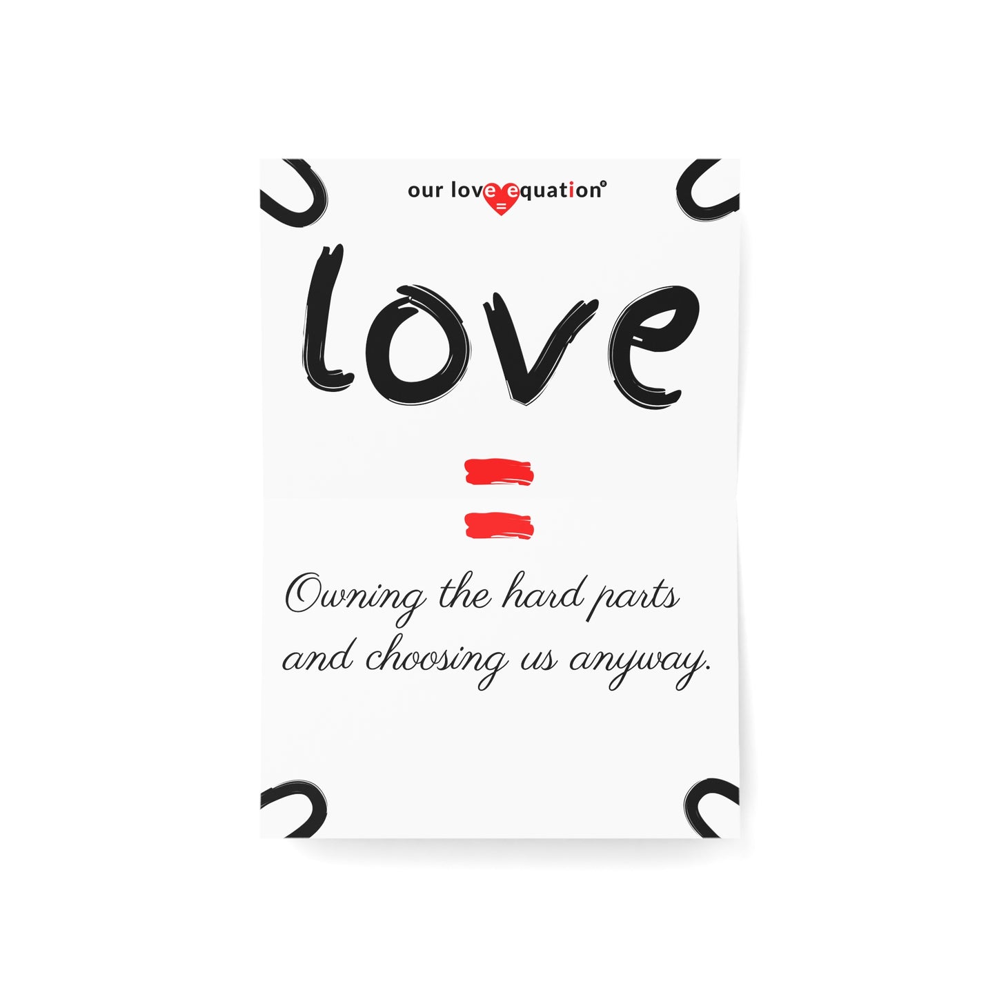 Our Love Equation - Owning the hard parts and choosing us anyway - Creative Love Connection Cards