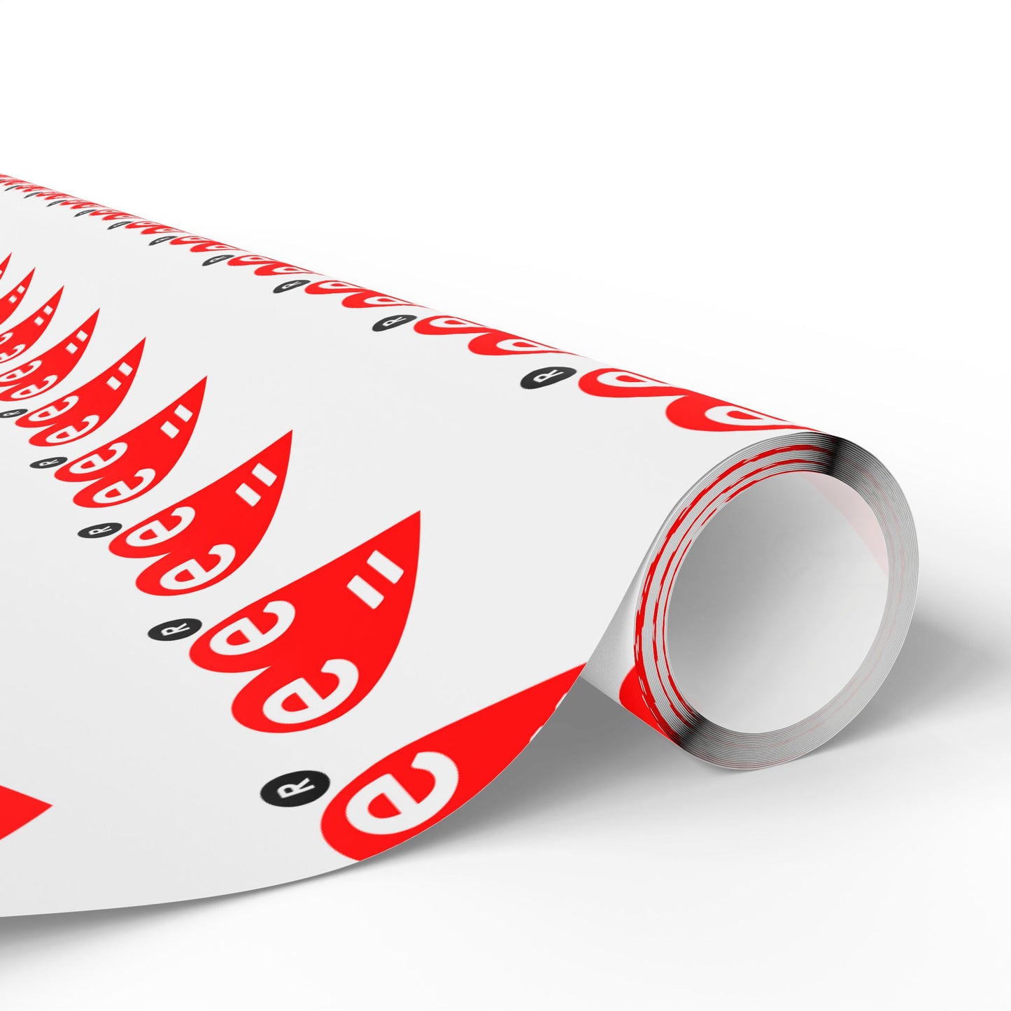 Red Heart Pattern Wrapping Paper Roll — Gift Wrap