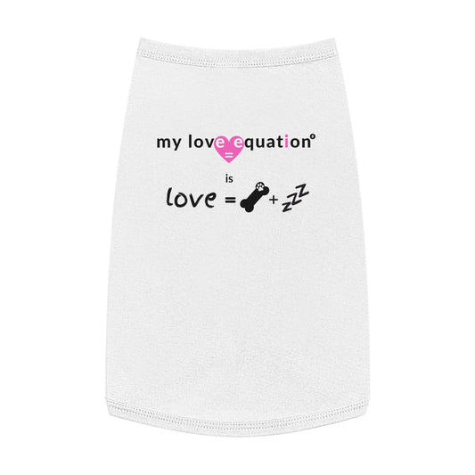 MY LOVE EQUATION Pet PINK HEART Tank Top