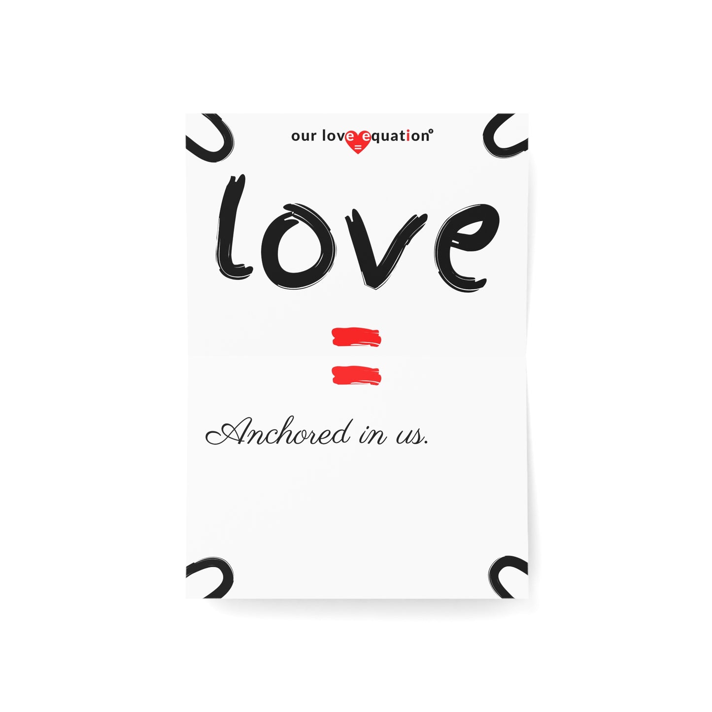 Our Love Equation - Anchored in us. - Creative Love Connection Cards