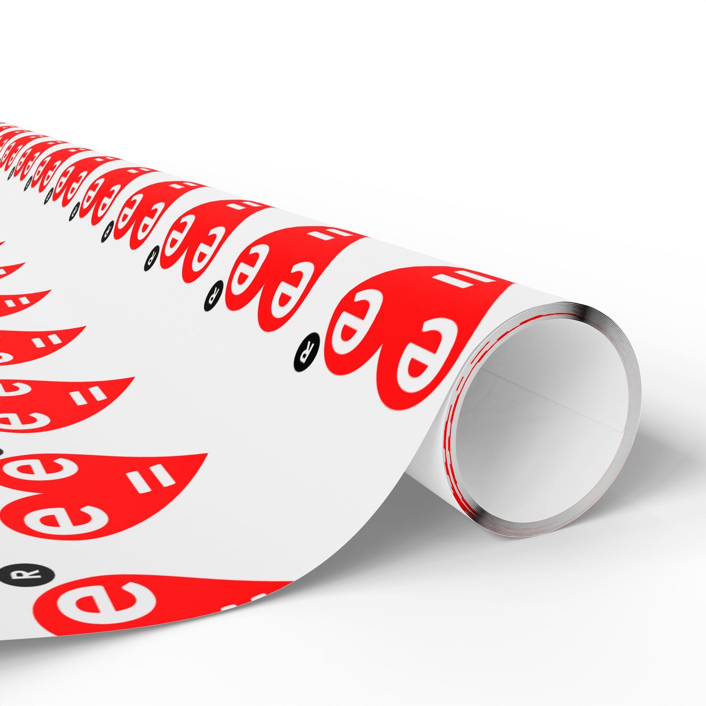 Red Heart Pattern Wrapping Paper Roll — Gift Wrap