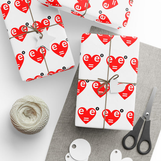 Red Heart Pattern Wrapping Paper Roll — Gift Wrap