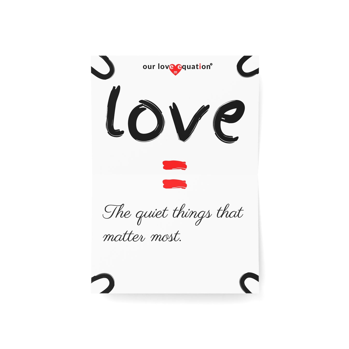 Our Love Equation - The quiet things that matter most - Creative Love Connection Cards