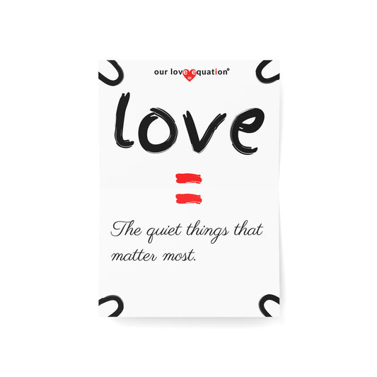 Our Love Equation - The quiet things that matter most - Creative Love Connection Cards