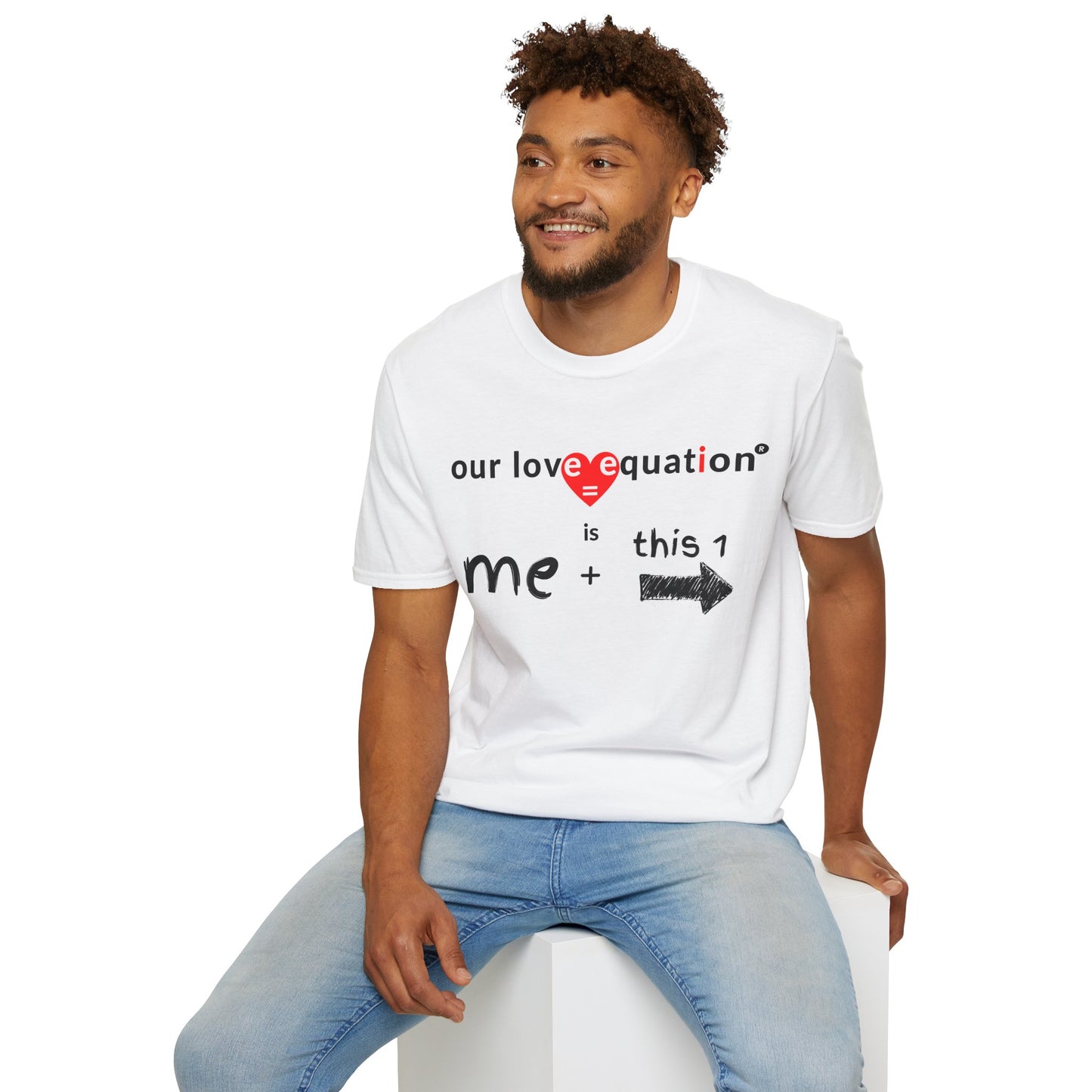 OUR LOVE EQUATION This 1 left Unisex Softstyle T-Shirt