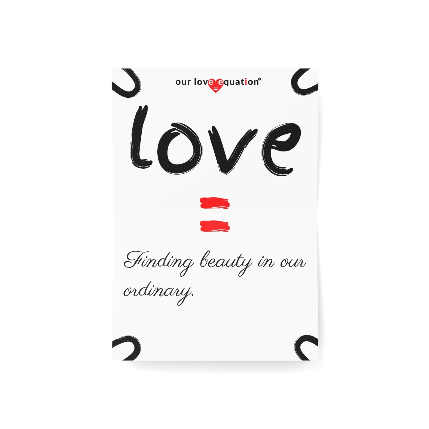 Our Love Equation - Finding beauty in our ordinary. - Creative Love Connection Cards