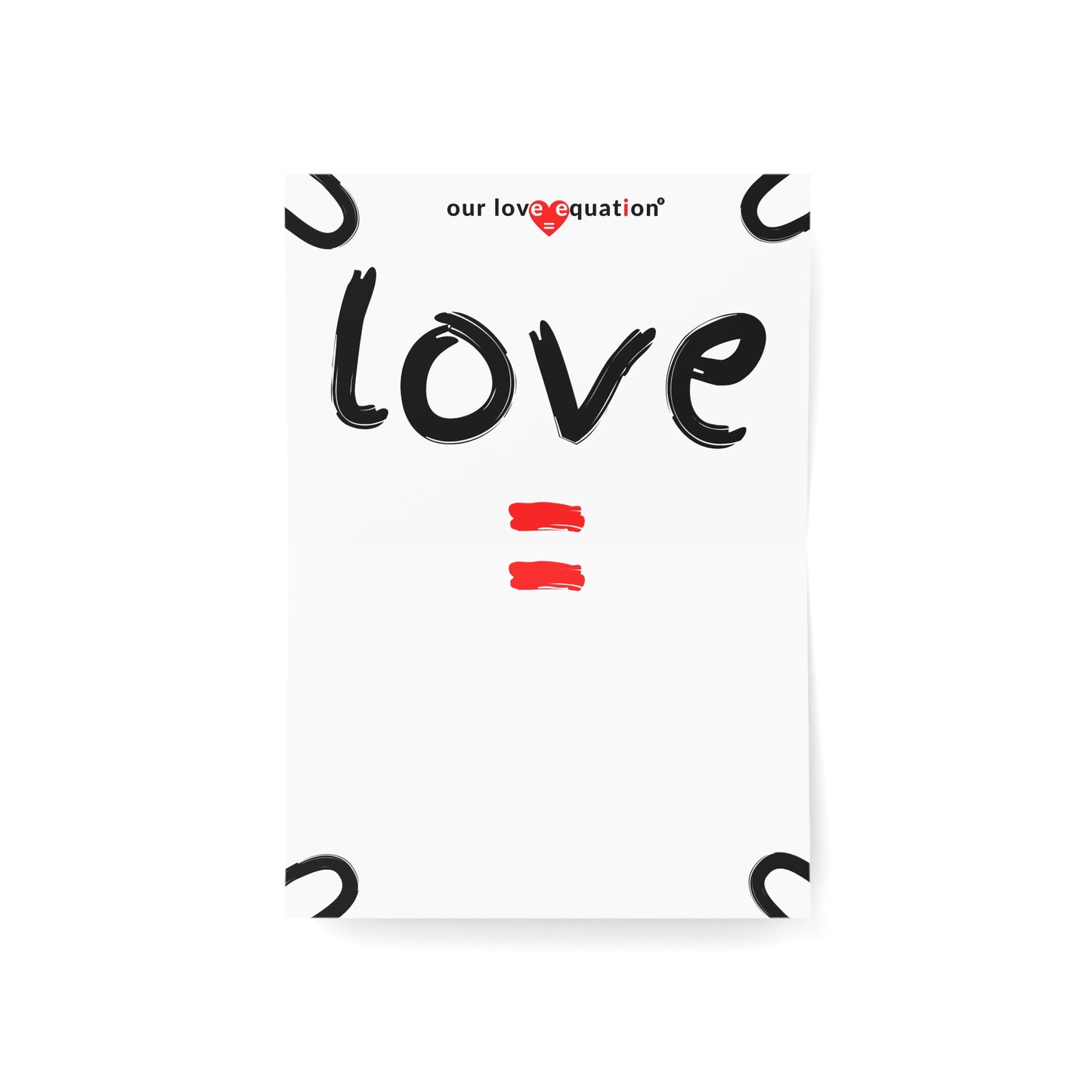 Our Love Equation - Blank - Creative Love Connection Cards