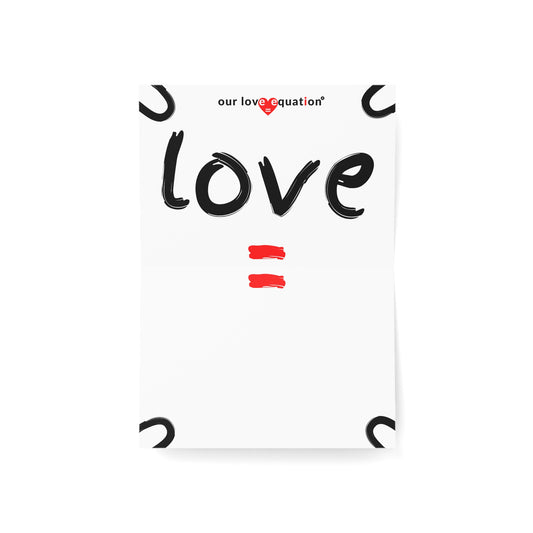 Our Love Equation - Blank - Creative Love Connection Cards