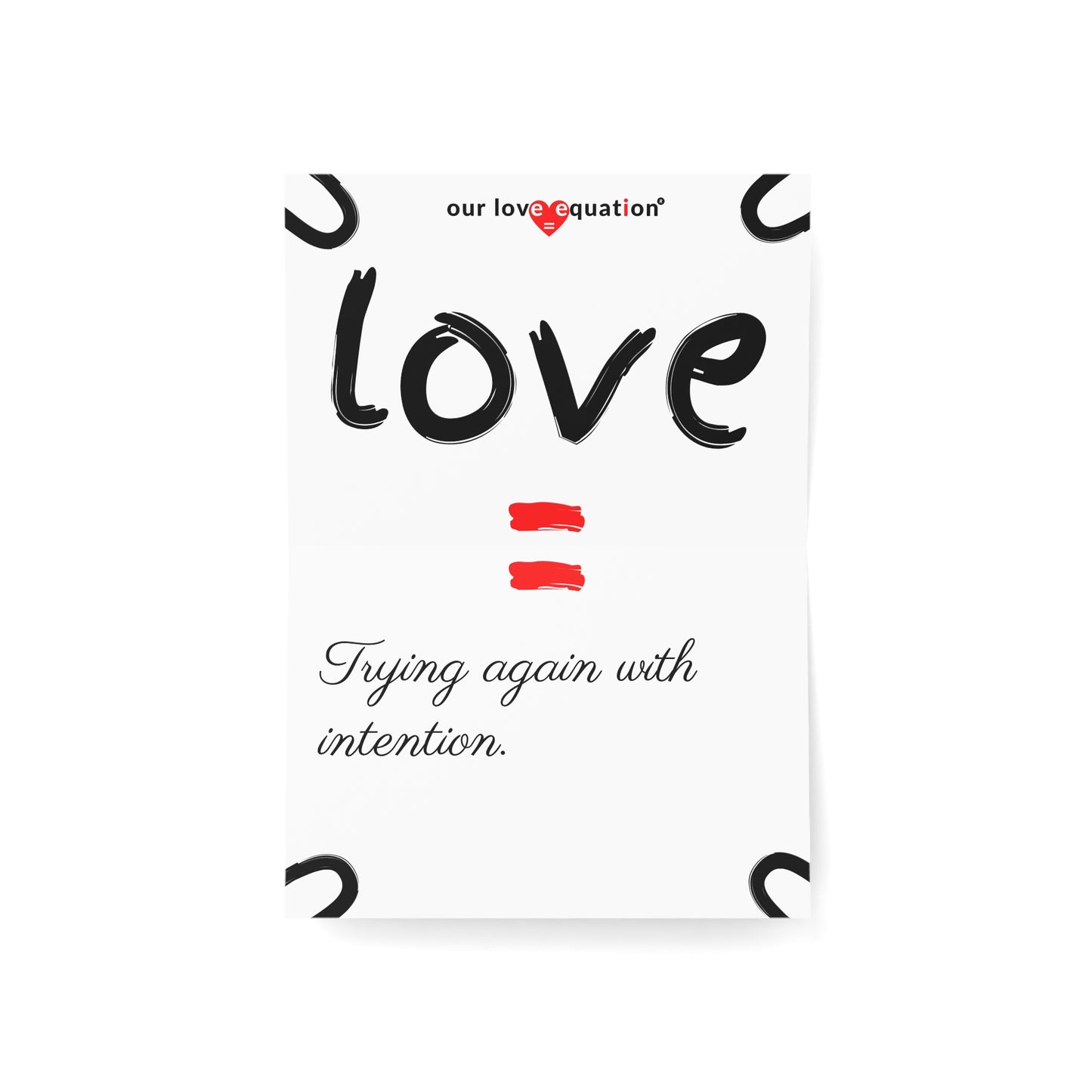 Our Love Equation - Trying again with intention. - Creative Love Connection Cards