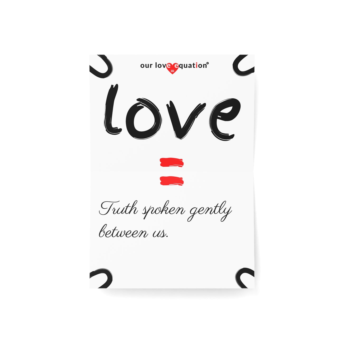 Our Love Equation - Truth spoken gently between us. - Creative Love Connection Cards